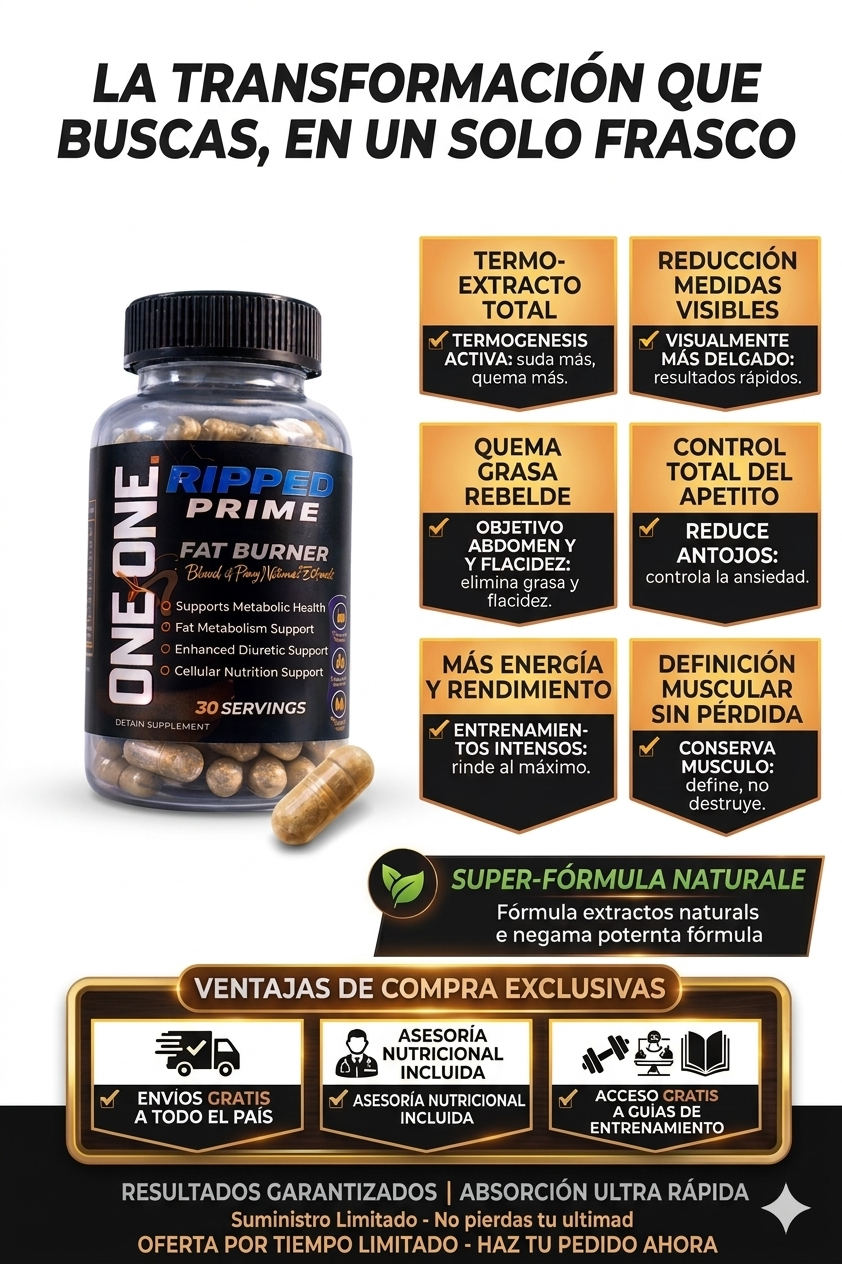 RIPPED PRIME 🔥QUEMA GRASA MÁS RÁPIDO SIN PERDER MÚSCULO
